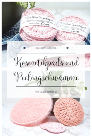 Kosmetikpads häkeln - Kostenlose Anleitung + Banderole zum Drucken Kostenlose Anleitung für Wiederverwendbare Kosmetikpads - deutsche Anleitung mit Bildern für Anfänger #diy #zerowaste #zeroplastic #häkeln