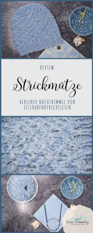 Review der Strickanleitung Berliner Nachthimmel von feierabendfrickeleien und dem frickelcast aus Mohair Dream von Schoeller&Stahl - Mütze stricken #diy