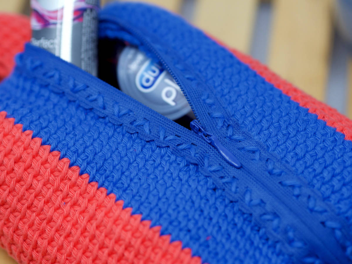 Kosmetiktasche häkeln mit Durex Gleitgel