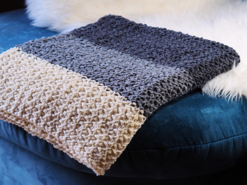 Decke stricken "Manta" aus regionaler Wolle